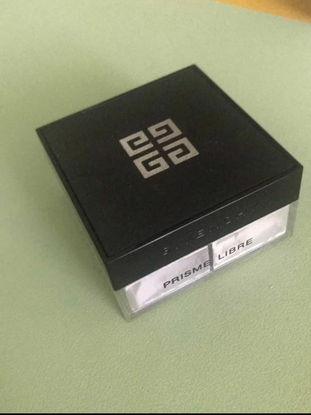 Givenchy White Powder Puff with Black Logo Strap